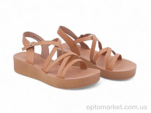 Босоніжки жіночі 196675 ALLSY camel  оптом от Optomarket