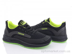 Кросівки чоловічі 197-144 black-green Wonex чорний  оптом от Optomarket