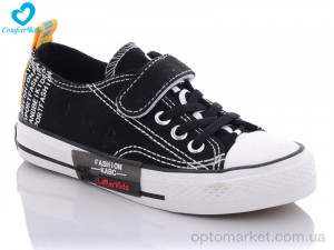 Кеди дитячі 2023А чорний Comfort-baby чорний  оптом от Optomarket