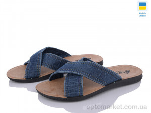 Шльопанці чоловічі 2024-006-1 синій батал Demur синій  оптом от Optomarket