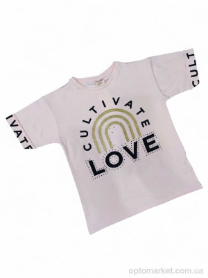 Футболка дитячі 20304 пудра Petto Kids рожевий  оптом от Optomarket