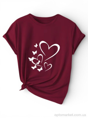 Футболка жіночі 204 бордо Riza бордовий  оптом от Optomarket