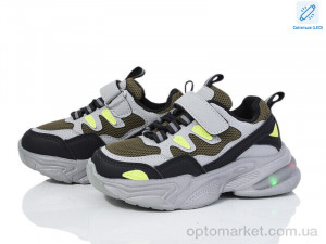 Кросівки дитячі 2054-3K LED B&G зелений  оптом от Optomarket