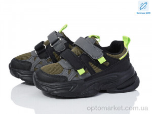 Кросівки дитячі 2054-4A LED B&G зелений  оптом от Optomarket