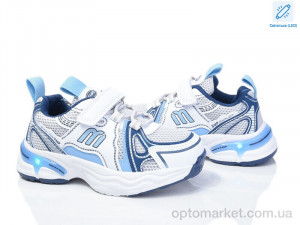 Кросівки дитячі 2080-4B LED B&G білий  оптом от Optomarket