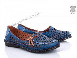 Туфли женские 2100-1-08 Grand Fashion синий оптом от Optomarket