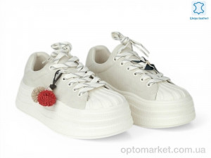 Кросівки жіночі 210017 ALLSY бежевий  оптом от Optomarket