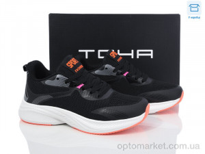 Кросівки жіночі 229 black orange TOHA чорний  оптом от Optomarket