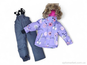 Комплекти дитячі дитячі 2302 бузковий напівкомбінезон-куртка Rising sun soar фіолетовий  оптом от Optomarket