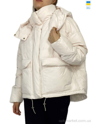 Куртка жіночі 23355 молочний KRAM бежевий  оптом от Optomarket