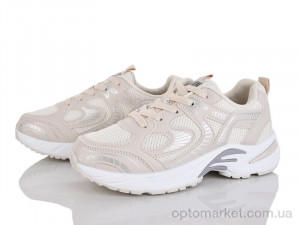 Кросівки жіночі 245-87 Бабочка-Mengfuna-AESD бежевий оптом от Optomarket