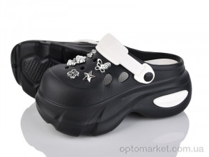 Крокси жіночі 24506-361B Luck Line чорний  оптом от Optomarket