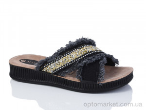 Шльопанці жіночі 252-99 чорний Mahli чорний  оптом от Optomarket