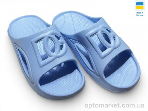 Шльопанці жіночі 253 ірис Dago блакитний  оптом от Optomarket