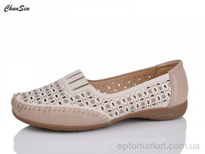 Мокасини жіночі 2559-12 Chunsen бежевий  оптом от Optomarket