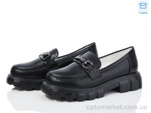 Туфлі дитячі 26073-38A Башили чорний  оптом от Optomarket