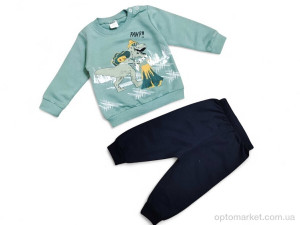 Комплекти дитячі дитячі 2657 фісташковий батнік-штани Bilkon Baby зелений  оптом от Optomarket