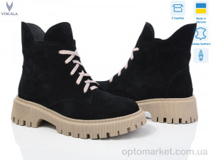 Черевики жіночі 27216 чор-беж з. Viscala чорний  оптом от Optomarket