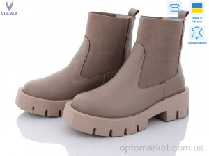 Черевики жіночі 27917 беж демі Viscala коричневий  оптом от Optomarket