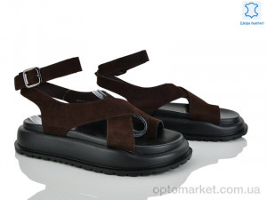 Босоніжки жіночі 2862-41 Бабочка-Mengfuna-AESD коричневий  оптом от Optomarket