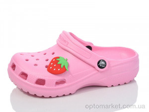 Крокси дитячі 3001-323 Смайлик рожевий  оптом от Optomarket