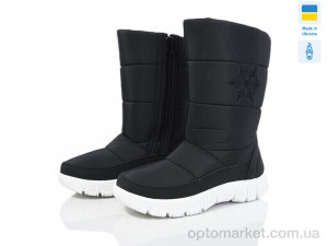 Дутики жіночі 303 БП чорний Favorit чорний оптом от Optomarket