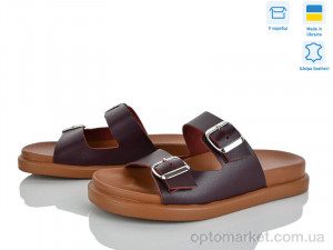 Шльопанці жіночі 307-12 Ailinda бордовий  оптом от Optomarket