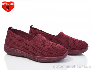 Сліпони жіночі 321-3 Jiao Li Mei бордовий  оптом от Optomarket