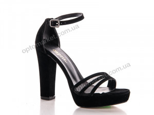 Босоножки женские 337 Y455 siyah suet Caprito черный  оптом от Optomarket