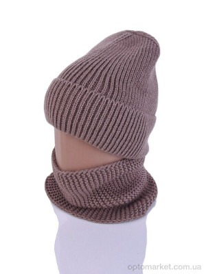 Шапка жіночі 3499-4 шапка-баф brown Red Hat коричневий  оптом от Optomarket