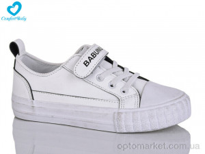 Кеди дитячі 350-1 білий Babuniu білий  оптом от Optomarket