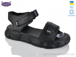 Босоніжки жіночі 3594 чорна шкіра Garti чорний  оптом от Optomarket