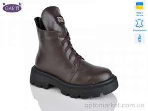 Черевики жіночі 360 корич шкіра хутро Garti коричневий  оптом от Optomarket