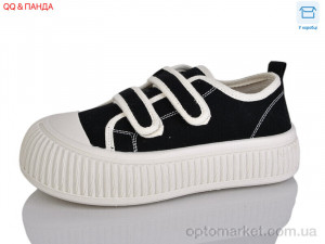 Кеди жіночі 381-1 QQ&Панда чорний  оптом от Optomarket