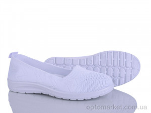 Балетки жіночі 394-610 Бабочка-Mengfuna-AESD білий оптом от Optomarket
