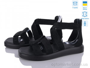 Босоніжки жіночі 4071-38 чорний замш A.N.I.One чорний  оптом от Optomarket