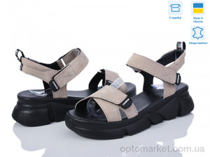 Босоніжки жіночі 4075-6 беж.з. ч.п. A.N.I.One бежевий  оптом от Optomarket