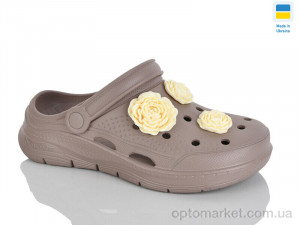 Крокси жіночі 411 коричневий Dago коричневий  оптом от Optomarket