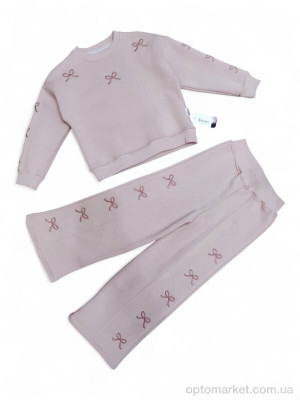 Комплекти дитячі дитячі 4111 пудровий кофта-штани Limones рожевий  оптом от Optomarket