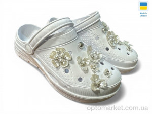 Крокси жіночі 414 білий Dago білий  оптом от Optomarket