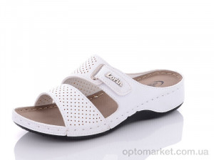 Шльопанці жіночі 416 білий Lorin білий  оптом от Optomarket