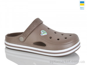 Крокси жіночі 416 коричневий Dago коричневий оптом от Optomarket