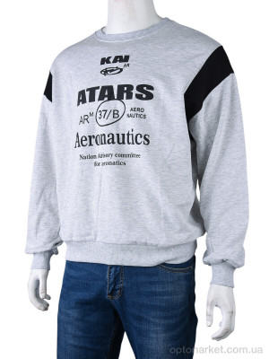 Батник чоловічі 4340-2 grey Magenta сірий  оптом от Optomarket