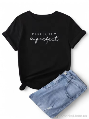 Футболка жіночі 44 black Riza чорний оптом от Optomarket