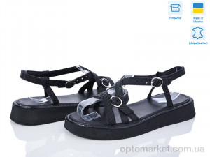 Босоніжки жіночі 465 чорний змія под заказ G-Aira чорний  оптом от Optomarket
