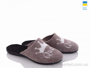 Капці жіночі 5 корич. Klerotex коричневий  оптом от Optomarket