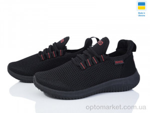 Кросівки унісекс 5020 чорний-червоний Progress чорний  оптом от Optomarket