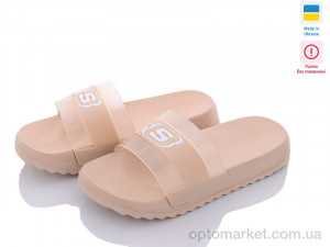 Шльопанці жіночі 5030-421A уцінка Luck Line бежевий  оптом от Optomarket