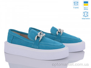 Туфлі жіночі 504 гол.з. Под заказ G-Aira блакитний  оптом от Optomarket
