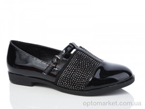 Туфлі жіночі 5066-3 black Башили чорний оптом от Optomarket